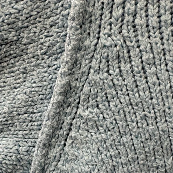 Free People Blue Brookside Tunic Oversized Scoop Neck Sweater Size Medium - Picture 10 of 10